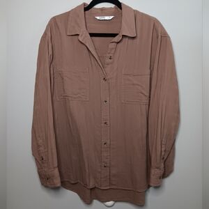 Brown Button-Up Shirt